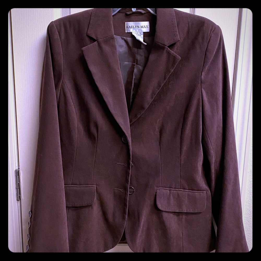 Karlyn Max Suede Pant Suit